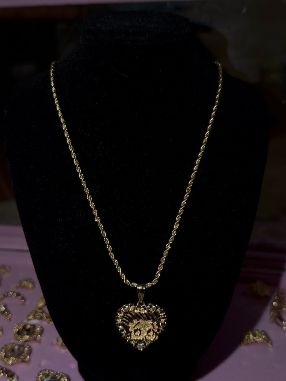 Gold plated Heart Pendant Necklace - Women Jewelry